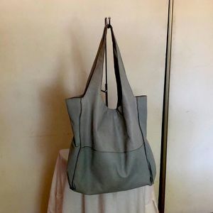 Gorgeous soft gray leather J Jill tote